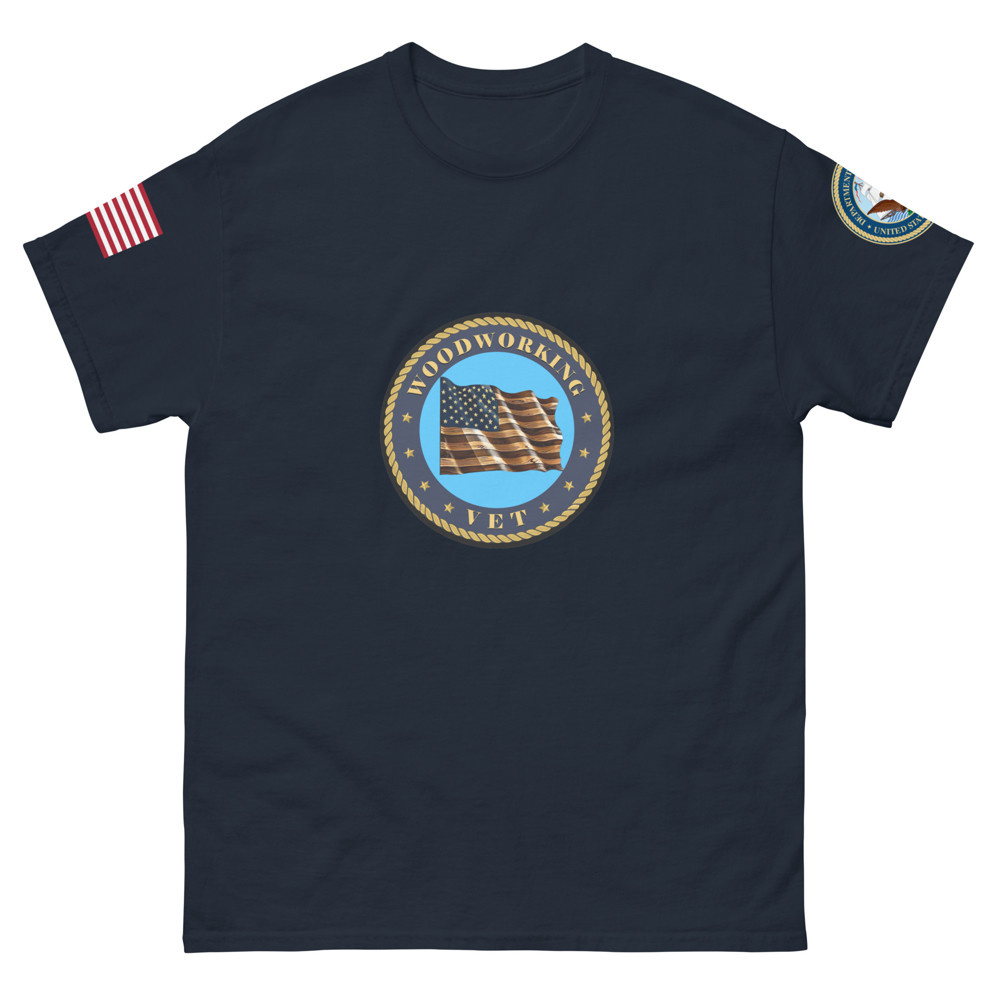 Unisex classic tee Navy logo - Image 2