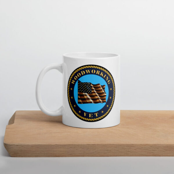 White glossy mug